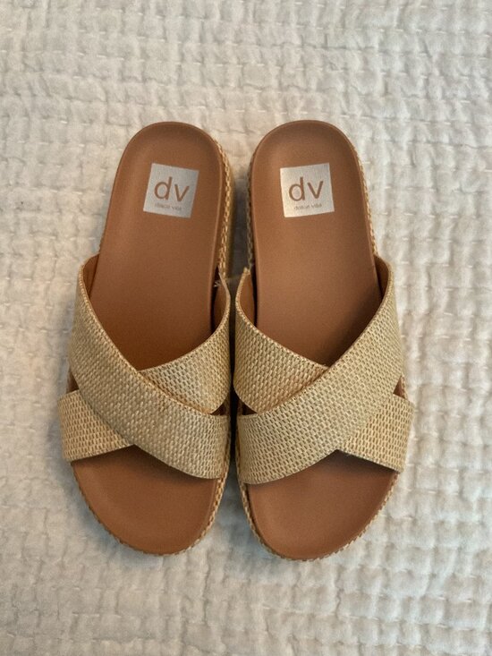 DV by Dolce Vita Shoes - Dv Dolce vita Stylla Women's Woven Crisscross Platform Slide Sandals Size 7.5
